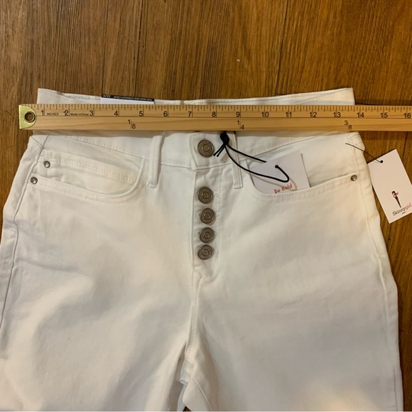 NEW SKINNY GIRL High Rise Straight Leg Ankle Crop Jeans White. SZ 25 - Picture 7 of 11